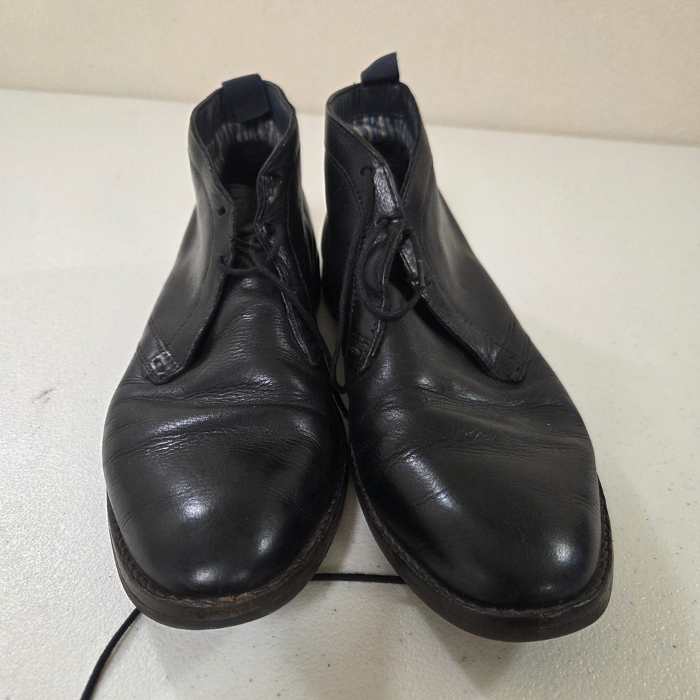 Hush Puppies Mens Black Leather Chukka Boots HM01046-001 Size‎ 7.5 Medium - Picture 2 of 6
